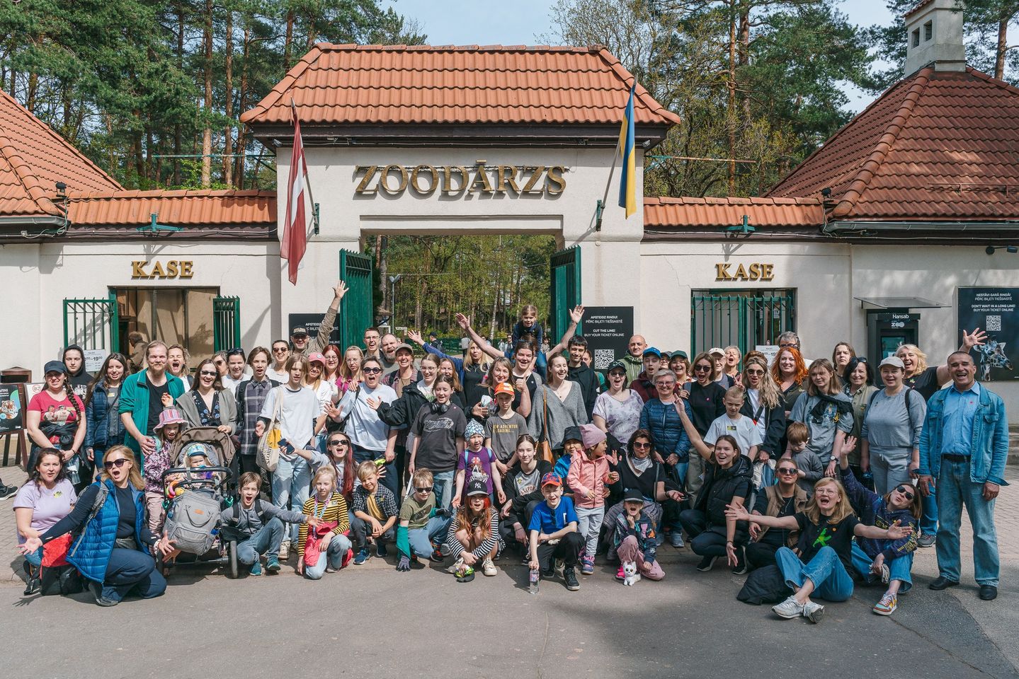Foreigners living in Latvia and their families take part in the clean-up and landscaping of the Riga Zoo